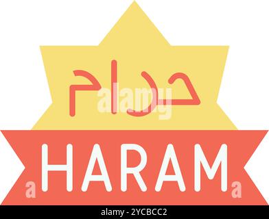 Haram icon vector image. Suitable for mobile application web application and print media. Stock Vector