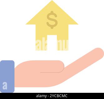 Home Loan icon vector image. Suitable for mobile application web application and print media. Stock Vector