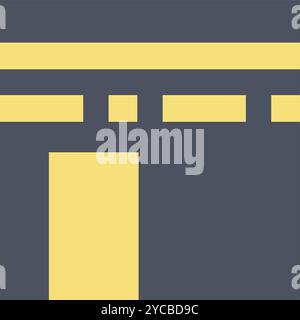 Kaaba icon vector image. Suitable for mobile application web application and print media. Stock Vector