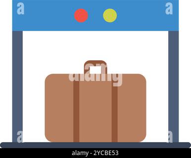 Luggage Scan icon vector image. Suitable for mobile application web application and print media. Stock Vector