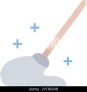 Mop icon vector image. Suitable for mobile application web application and print media. Stock Vector