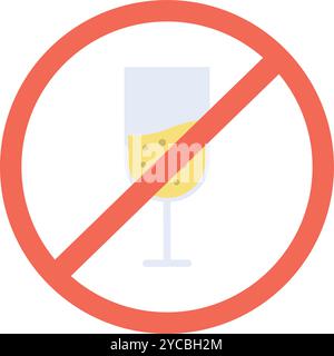 No Drink icon vector image. Suitable for mobile application web application and print media. Stock Vector