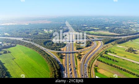 Aerial from Eemnes junction in the Netherlands Stock Photo