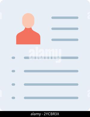Resume icon vector image. Suitable for mobile application web application and print media. Stock Vector