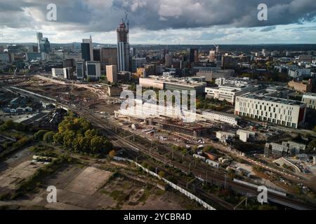 Curzon Street, Birmingham, 22nd October - Work continues on HS2 in Birmingham as the Curzon Street terminus is built. Credit: AC2125/Alamy Live News Stock Photo