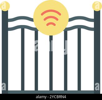Smart Gate icon vector image. Suitable for mobile application web application and print media. Stock Vector