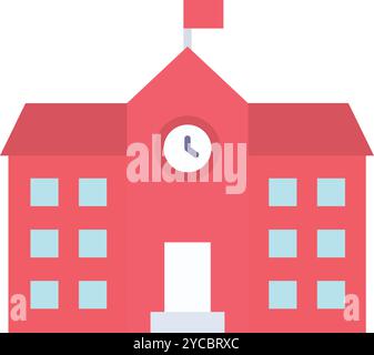 School icon vector image. Suitable for mobile application web application and print media. Stock Vector