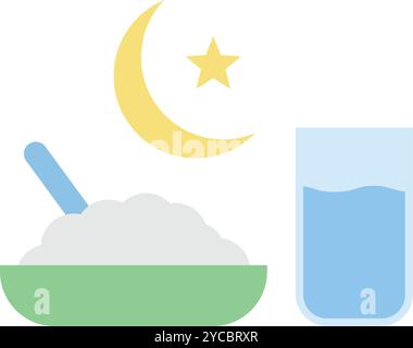 Sehar icon vector image. Suitable for mobile application web application and print media. Stock Vector