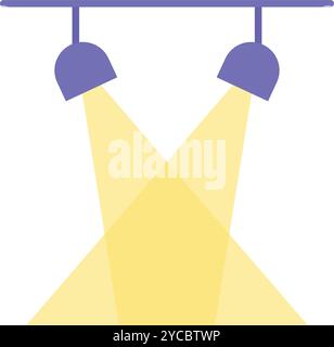 Spotlight icon vector image. Suitable for mobile application web application and print media. Stock Vector