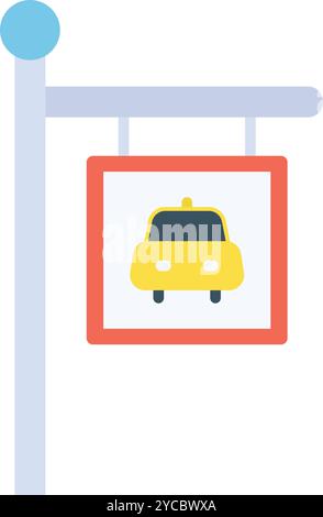 Taxi Signal icon vector image. Suitable for mobile application web application and print media. Stock Vector