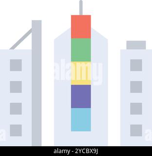 Times Square icon vector image. Suitable for mobile application web application and print media. Stock Vector