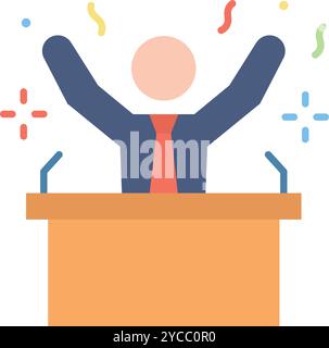Winner icon vector image. Suitable for mobile application web application and print media. Stock Vector