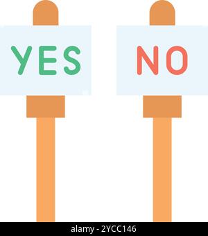 Yes Or No icon vector image. Suitable for mobile application web application and print media. Stock Vector