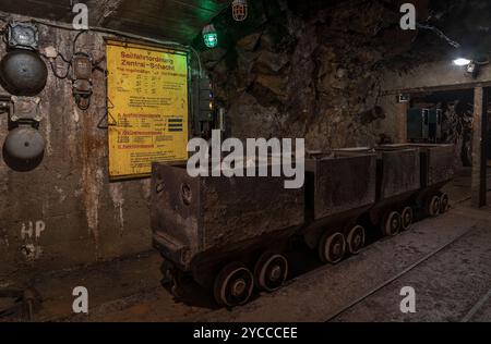 historic machinery of a abandoned mining site Stock Photo