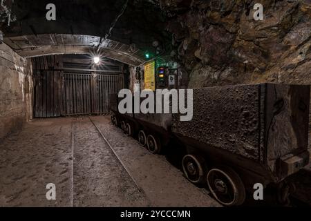 historic machinery of a abandoned mining site Stock Photo