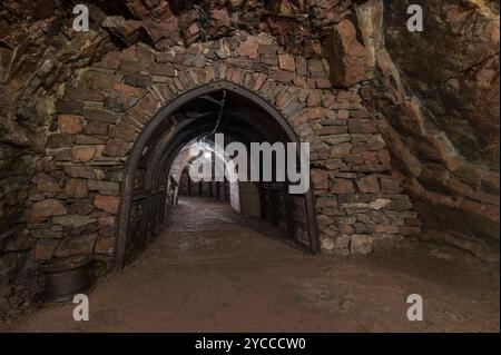 historic machinery of a abandoned mining site Stock Photo