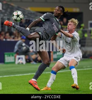 Milan, Italy. 22nd Oct, 2024. RAFAEL LEAO of Milan AC During the Champions League match between AC Milan vs Club Brugge FC at the San Siro stadium Milan. Milan won 3:1.(Credit Image: © Fabio Sasso/ZUMA Press Wire) EDITORIAL USAGE ONLY! Not for Commercial USAGE! Stock Photo