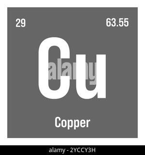 Cobalt, Co, periodic table element with name, symbol, atomic number and weight. Transition metal with various industrial uses, such as in magnets, batteries, and as a catalyst in chemical reactions. Stock Vector