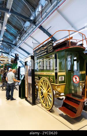 Victorian era Thomas Tilling horse bus which ran around 1875-1895, London Transport Museum, London, England Stock Photo