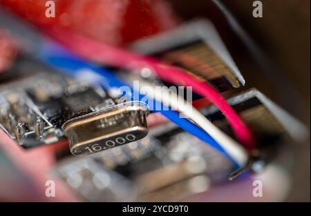 Electrical chips and cords Stock Photo