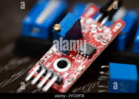 Electrical chips and cords Stock Photo