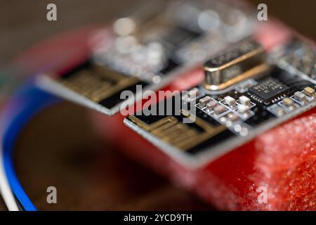 Electrical chips and cords Stock Photo