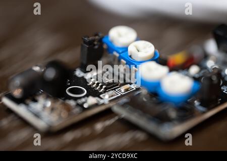 Electrical chips and cords Stock Photo