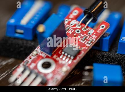 Electrical chips and cords Stock Photo