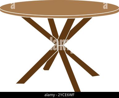 minimalist round table icon vector illustration symbol design Stock ...