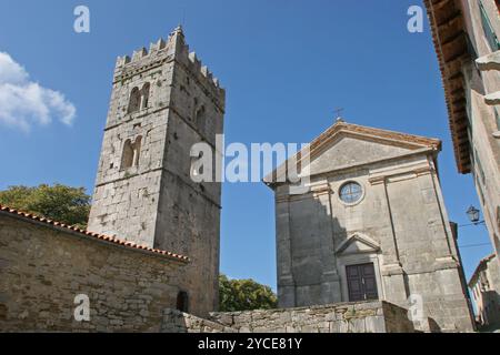 Church in Hum the smallest city, Istra, Croatia Stock Photo