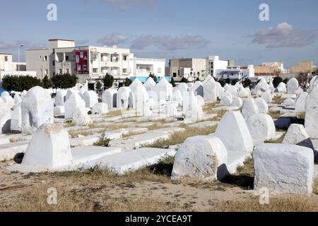 Muslim cemetery, Kairouan, Tunisia Stock Photo