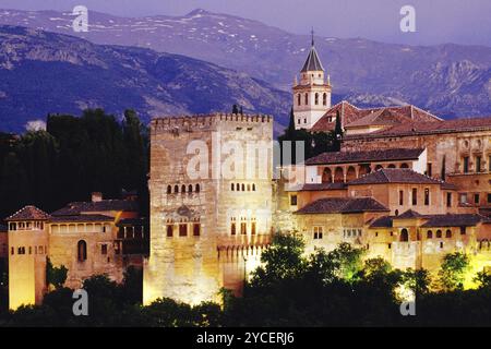 Alhambra, the red castle in Granada, Spain, Europe Stock Photo