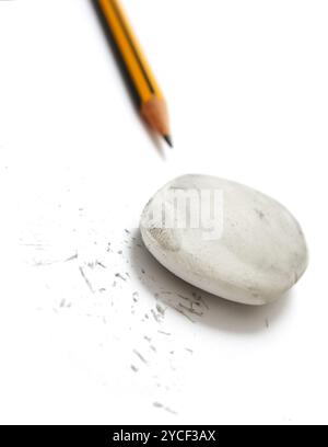 Pencil and rubber Stock Photo