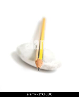 Pencil and rubber Stock Photo