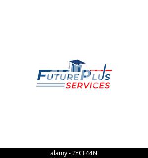 Futuristic Graduation Logo Design Template. Education Logo Design Vector Stock Vector