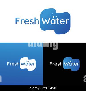 Fresh water logo set. Fresh water logotype. Vector illustration. Stock Vector