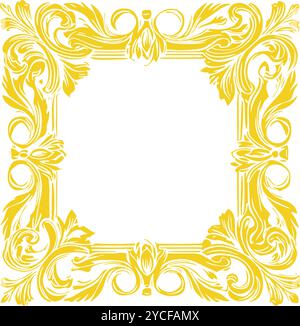 Golden Elegant Floral Vintage Golden Elegant Floral Vintage Stock Vector