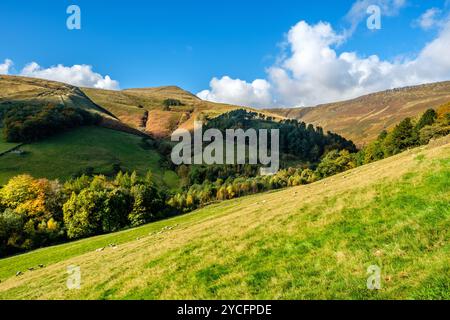 Grindsbrook Clough leading from Edale to Kinder Scout, Peak District, UK Stock Photo