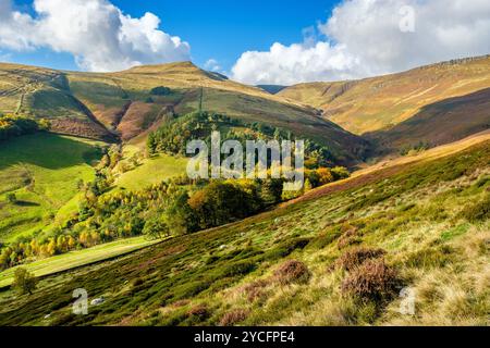 Grindsbrook Clough leading from Edale to Kinder Scout, Peak District, UK Stock Photo