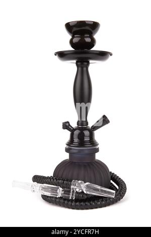 Black hookah isolated on white background Stock Photo