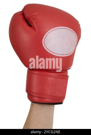 Hand in a red boxing glove Stock Photo