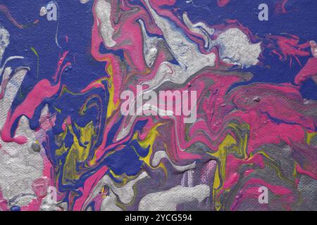 My pouring art works, colorful and so much fun Stock Photo