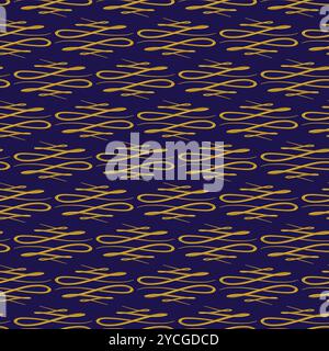 Abstract golden seamless pattern for textile, paper, surface design. Vector vintage background. Stock Vector