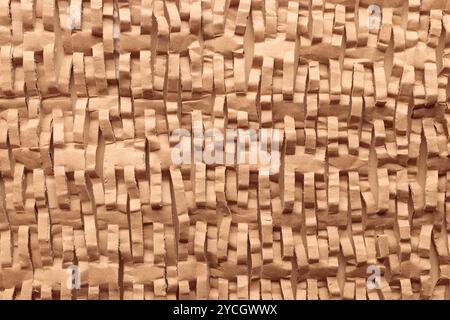Close up texture of eco-friendly wrapping paper, lightweight bubble wrap for protective packaging, Environmental friendly Honeycomb paper hexagonal sh Stock Photo