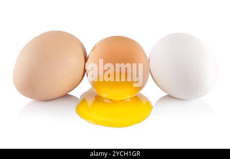 Eggs and yellow yolk Stock Photo