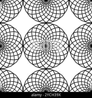 Seamless line Geometric Vector Pattern illustration. White and black Stock Vector