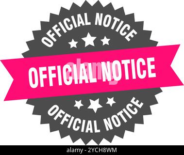 official notice ribbon. official notice ribbon isolated on transparent ...