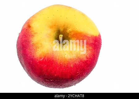 Close-up of an apple isolated on a white background. Stock Photo