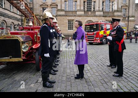 The Princess Royal attends a commemorative service to mark 200 years of Scottish fire and rescue services at St Giles' Cathedral in Edinburgh. Picture date: Wednesday October 23, 2024. Stock Photo