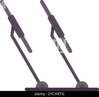 Pair of windshield wipers is removing raindrops from a car after the rain Stock Vector